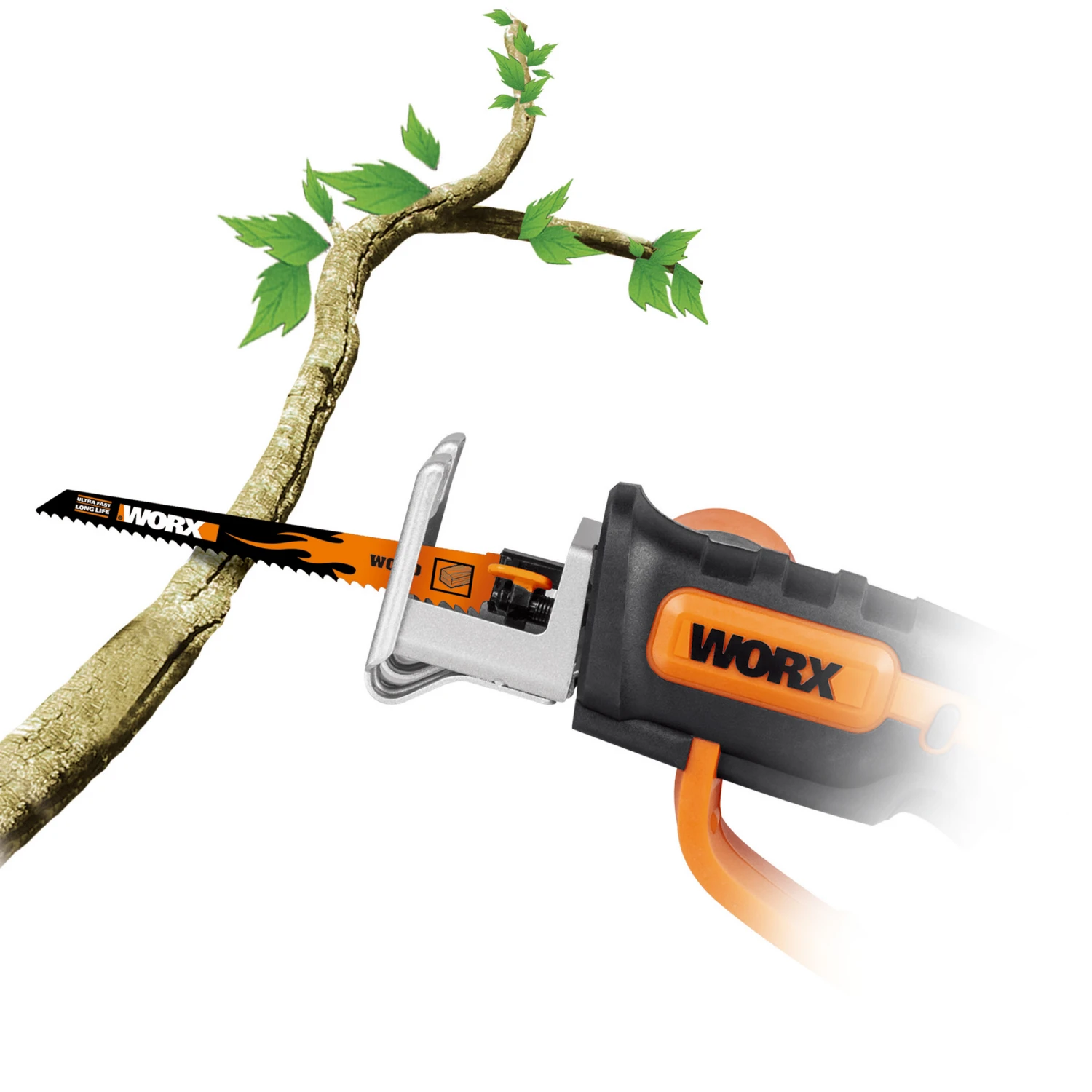Worx Akku-Astsäge 'WG894E.9' Orange/schwarz 20 V 5 Worx Akku-Astsäge 'WG894E.9' Orange/schwarz 20 V – Bild 5