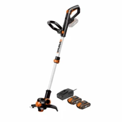 Worx 2-in-1 Akku-Rasentrimmer Und Kantenschneider 'WG163E.3' Mit 2 Akkus Und Ladegerät